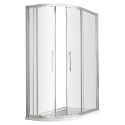 Apex Chrome Offset Quadrant Shower Enclosure 1000 x 800mm