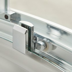 Apex Chrome 1200mm Sliding Shower Door - Insitu