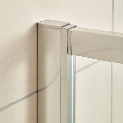 Apex Chrome Offset Quadrant Shower Enclosure 1200 x 800mm - Insitu