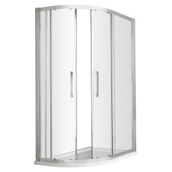 Apex Chrome Offset Quadrant Shower Enclosure 1200 x 900mm