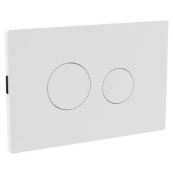 Round Flush Plate for Pneumatic Dual Flush - Matt White