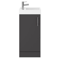 Vault 400mm Freestanding Cabinet & Basin - Gloss Grey