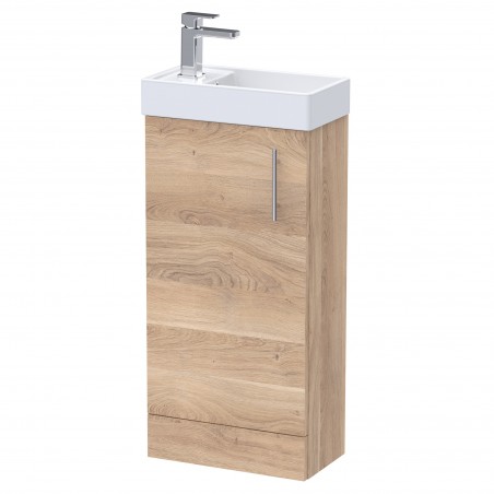 Vault 400mm Freestanding Vanity Unit & Basin - Bleached Oak