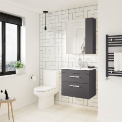 Athena 600mm Mirror Unit - Gloss Grey - Insitu