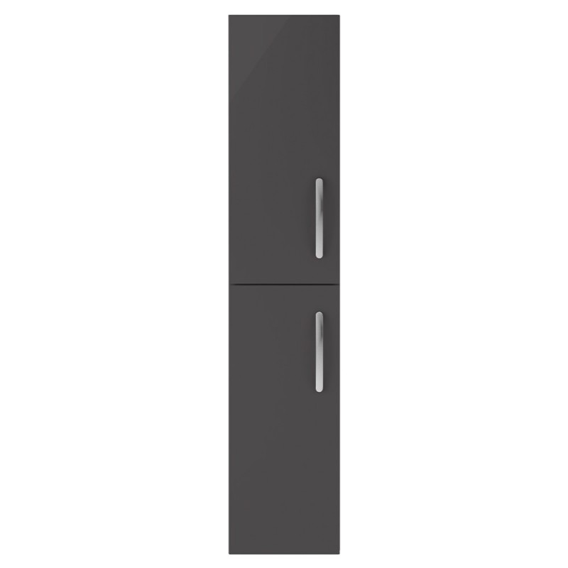 Athena Tall Unit 2 Doors - Gloss Grey