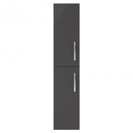 Athena Tall Unit 2 Doors - Gloss Grey
