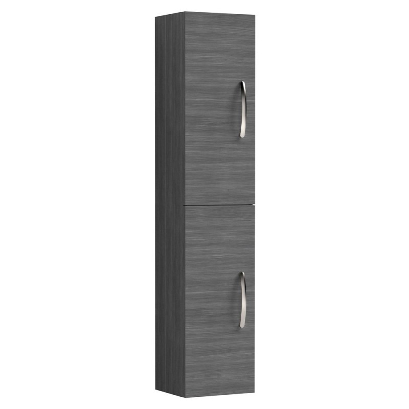 Athena Tall Unit 2 Doors - Anthracite Woodgrain