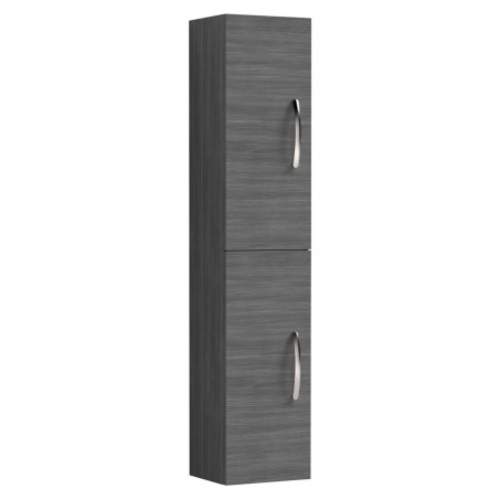 Athena Tall Unit 2 Doors - Anthracite Woodgrain