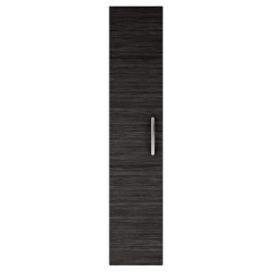 Athena Tall Unit Single Door - Charcoal Black Woodgrain
