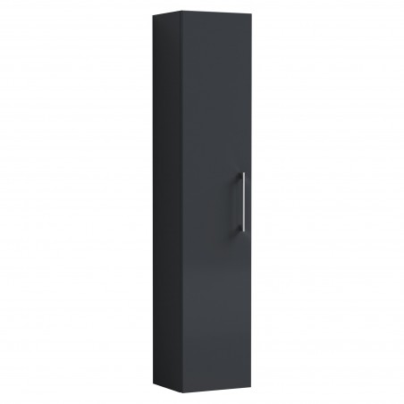 Arno 300mm Wall Hung 1 Door Tall Unit - Soft Black