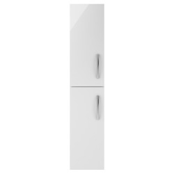 Athena Tall Unit 2 Doors - Gloss White