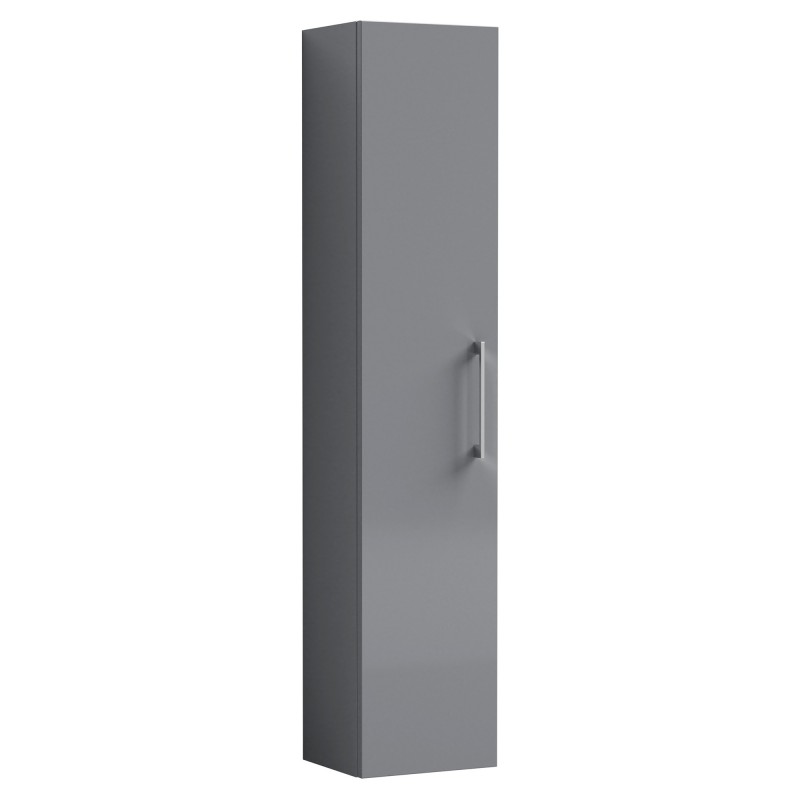 Arno 300mm Wall Hung 1 Door Tall Unit - Satin Grey Arno 300mm Wall Hung 1 Door Tall Unit - Satin Grey