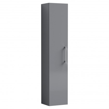 Arno 300mm Wall Hung 1 Door Tall Unit - Satin Grey