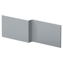 1700mm Square Shower Front Bath Panel - Satin Grey