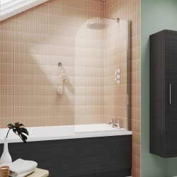1700mm Front Bath Panel - Anthracite Woodgrain - Insitu