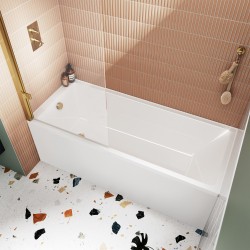 Linton Thin Edge Single Ended Rectangular Bath 1700mm x 700mm - Acrylic - Insitu