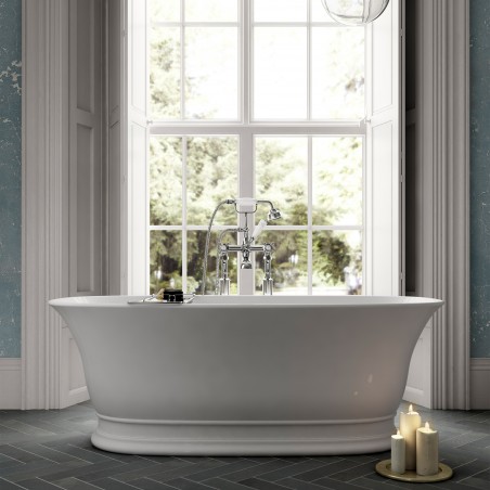 Faringdon 1555mm Traditional Freestanding Bath with Overflow and Waste