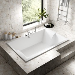 Double Ended Inset Spa Bath - White