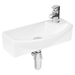 450mm x 220mm x 120mm Counter Top Basin with Left Hand Single Tap Hole