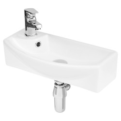 450mm x 220mm x 120mm Counter Top Basin with Right Hand Single Tap Hole