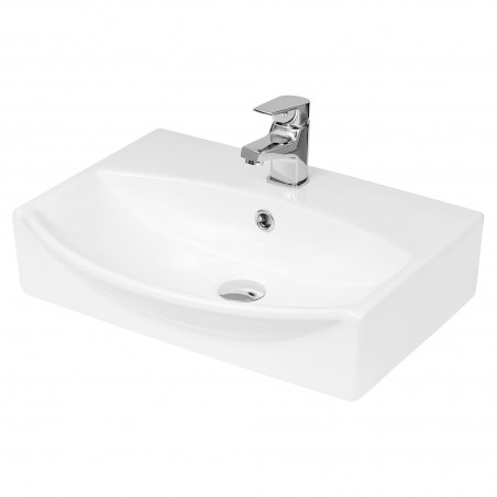 500mm x 400mm x 150mm Counter Top Basin with 1 Tap Hole