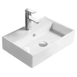 500mm x 350mm x 120mm Counter Top Basin with 1 Tap Hole