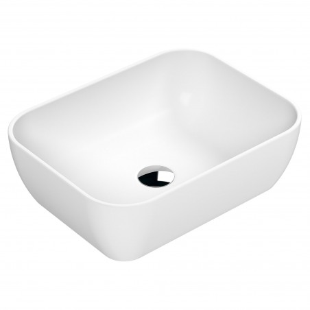 455 x 325mm Square Cermica Counter Top Basin - Matt White