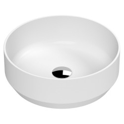 350 x 350mm Round Ceramic Counter Top Basin - Matt White