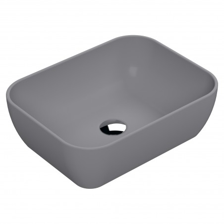 455 x 325mm Square Cermica Counter Top Basin - Matt Grey