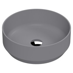 350 x 350mm Round Ceramic Counter Top Basin - Matt Grey