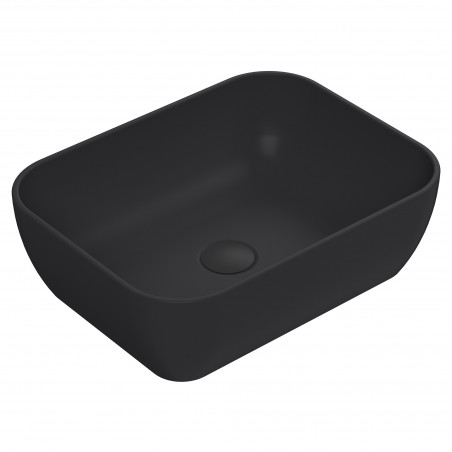 455 x 325mm Square Cermica Counter Top Basin - Matt Black