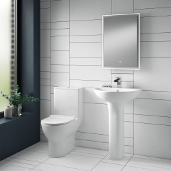 Freya 550mm Basin and Pedestal - Insitu