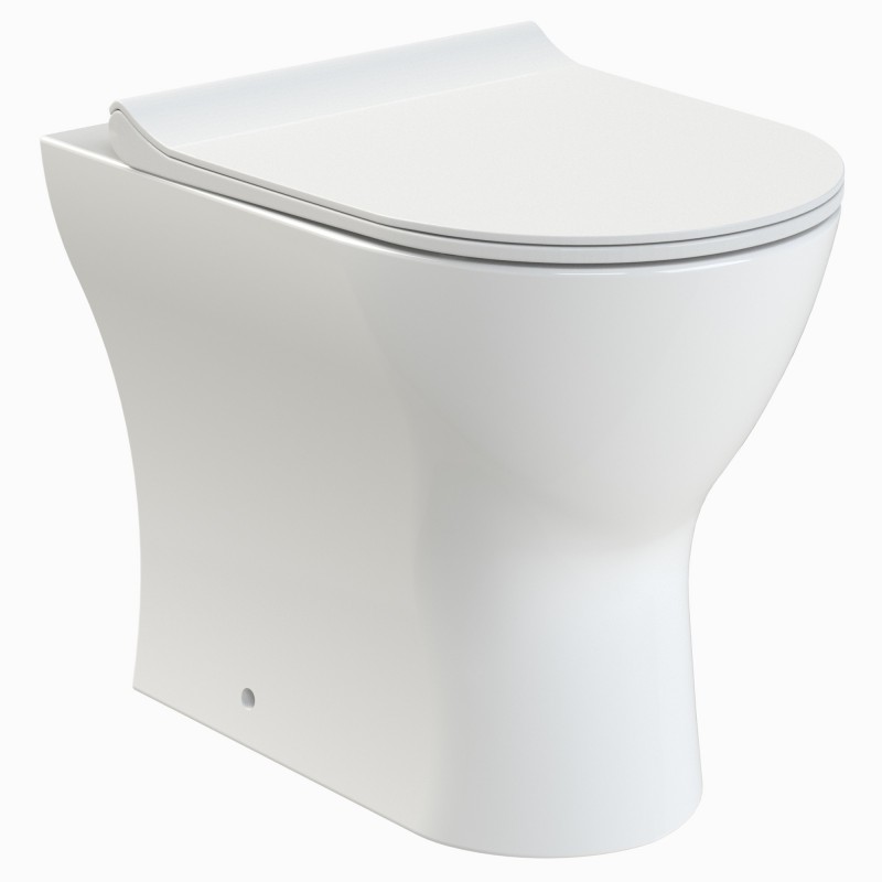 Freya Rimless Back To Wall Toilet Pan & Soft Close Seat