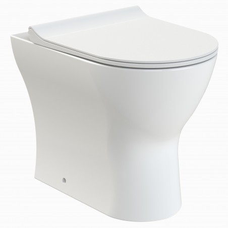 Freya Rimless Back To Wall Toilet Pan & Soft Close Seat