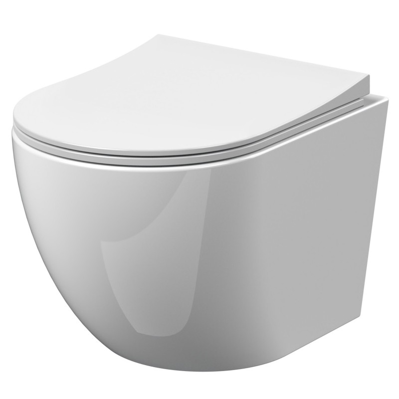 Freya Rimless Wall Hung Toilet Pan & Soft Close Seat