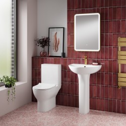 Freya Short Projection Toilet Pan with Cistern and Soft Close Toilet Seat