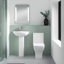 Ava Square Rimless Toilet Pan, Cistern and Soft Close Toilet Seat