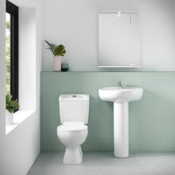 Melbourne Toilet Pan with Cistern and Toilet Seat - Insitu