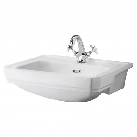 Richmond 560mm Semi Recessed Basin - 1 Tap Hole