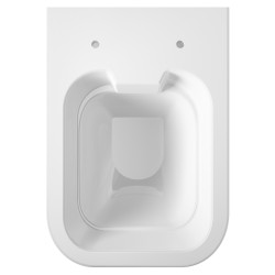 Rimless Wall Hung Toilet Pan with Quick Release Soft Close Toilet Seat - Insitu