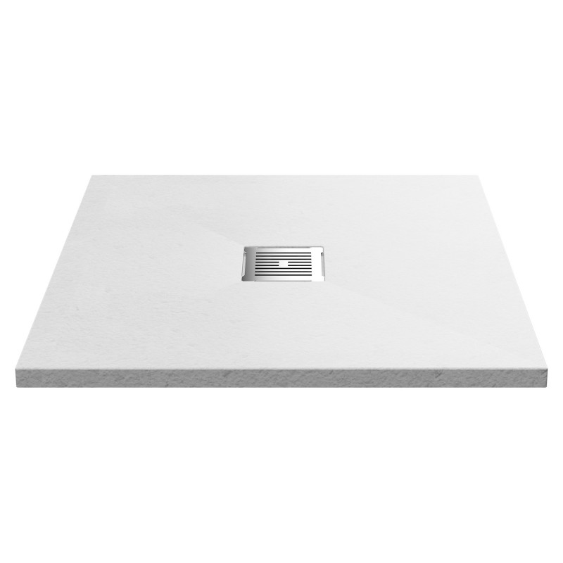 White Slate Slimline Square Shower Tray 800 x 800mm