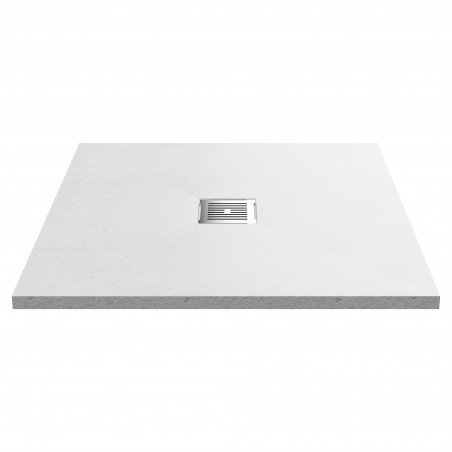 White Slate Slimline Square Shower Tray 900 x 900mm