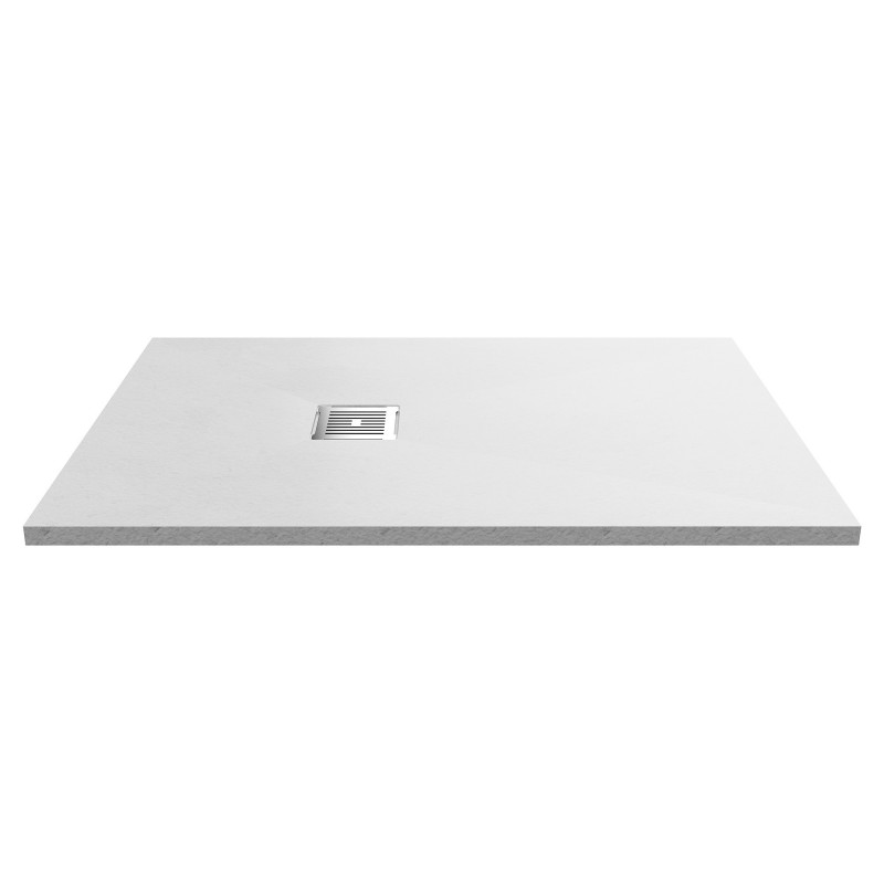 White Slate Slimline Rectangular Shower Tray 1200 x 800mm