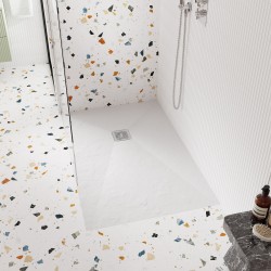 White Slate Slimline Rectangular Shower Tray 1200 x 800mm