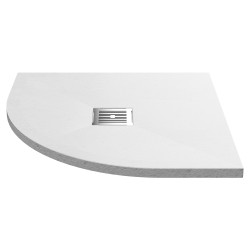 White Slate Slimline Quadrant Shower Tray 800 x 800mm