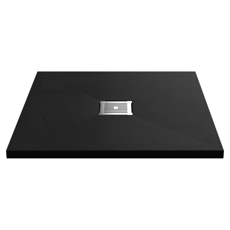 Black Slate Slimline Square Shower Tray 800 x 800mm