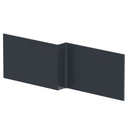 1700mm Square Shower Front Bath Panel - Soft Black