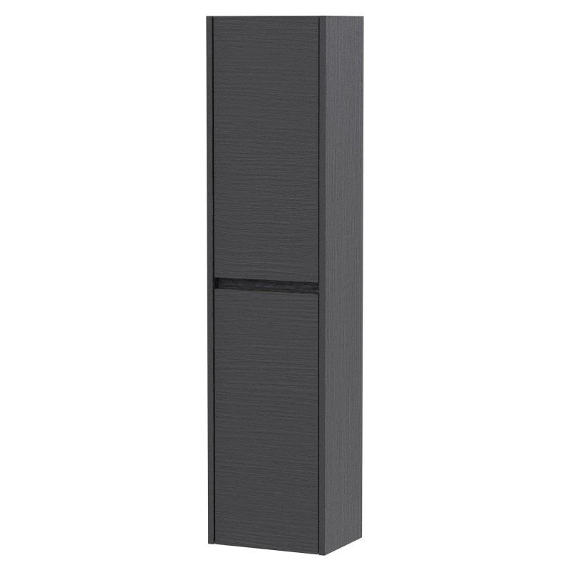 Havana 350mm Wall Hung 2 Door Tall Storage Unit - White Ash Woodgrain Havana 350mm Wall Hung 2 Door Tall Storage Unit - White Ash Woodgrain