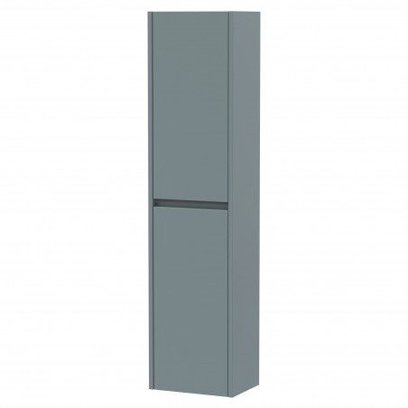 Havana 350mm Wall Hung 2 Door Tall Storage Unit - Gra[hite Grey