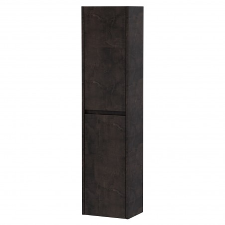 Havana 350mm Wall Hung 2 Door Tall Storage Unit - Metallic Slate